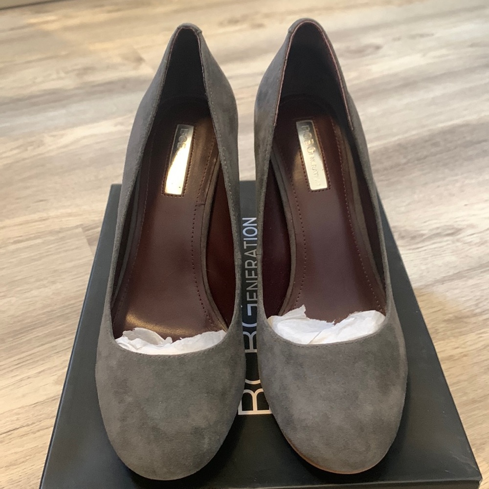 Grey Suede Pumps